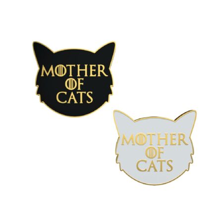 mother of cats enamel pins